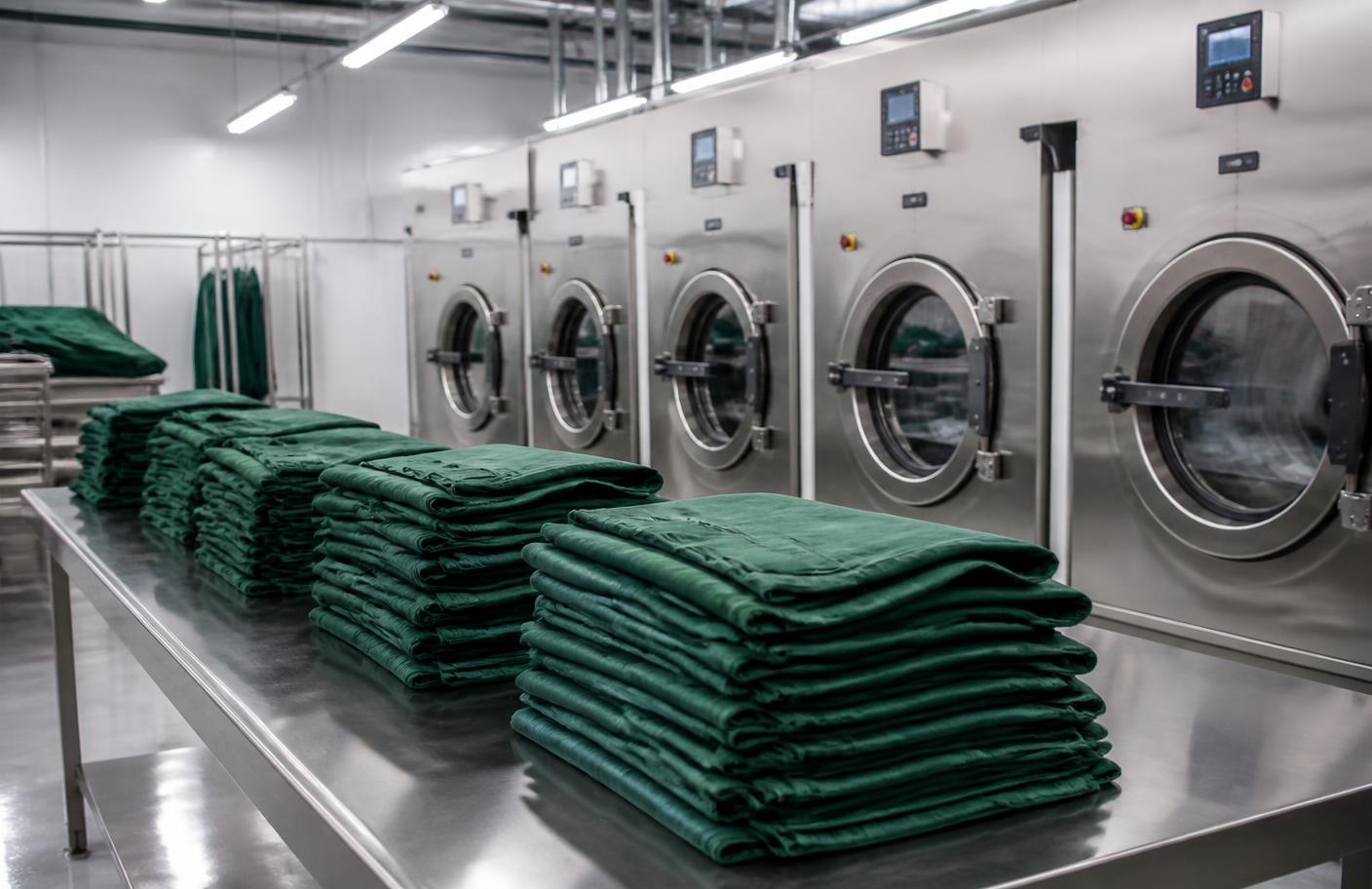 Professionele industriële wasserij voor Greenwear-bedrijfskleding